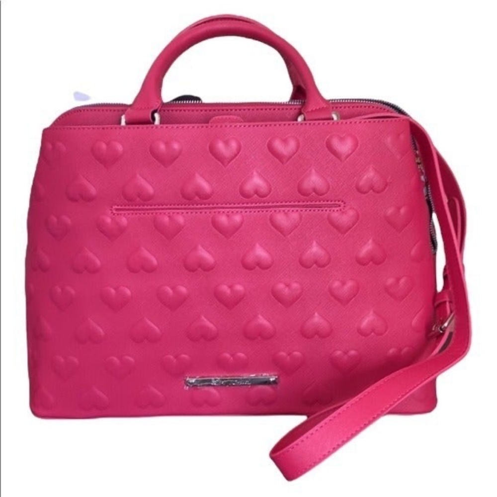 Betsey Johnson Heart Purse hot pink 👛 - Picture 2 of 10